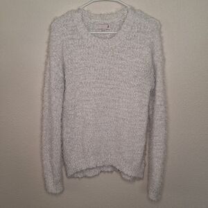 SO Cozy Fuzzy White Women's Sweater Size M